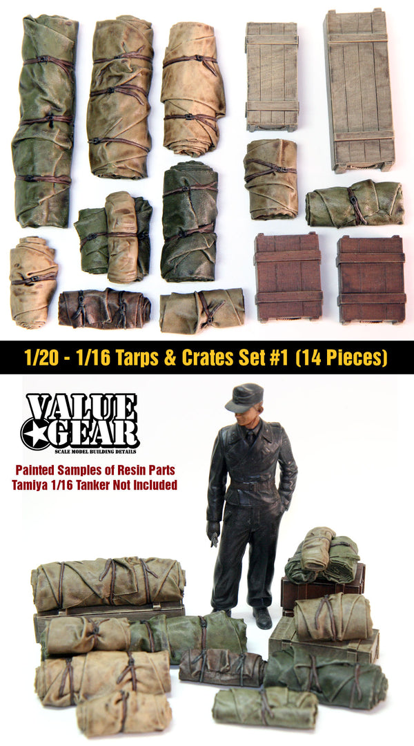 Value Gear 16UTB01 1/16  - Tarp & Crate Set #1 (14 pcs.)