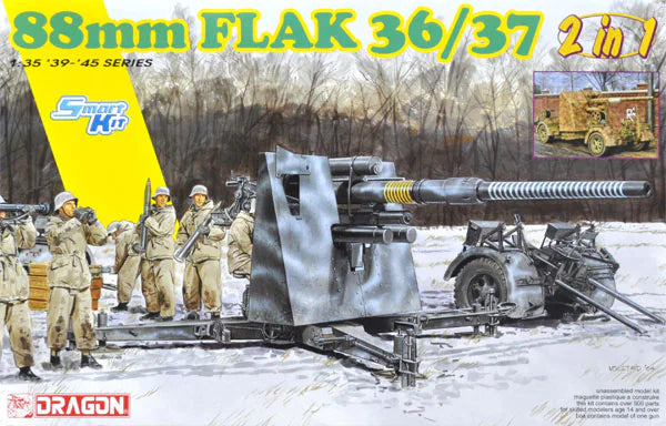 Dragon 6923 1/35 88mm FLAK 36/37 2 in 1 '39-'45 Series