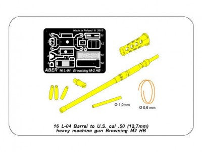 ABER 16L04 1/16 Barrel for U.S. Machine Gun Cal.50 Browning M2 HB