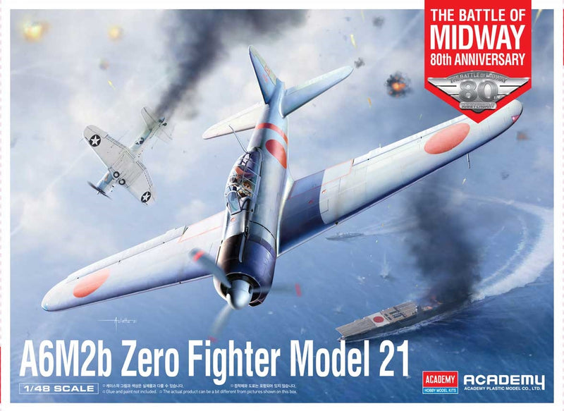 thumbnail image 2 of Scale Model 1/32 Airplane MITSUBISHI A6M2B ZERO FIGHTER MODEL 21 Zeke Tamija 60317 2 of 14