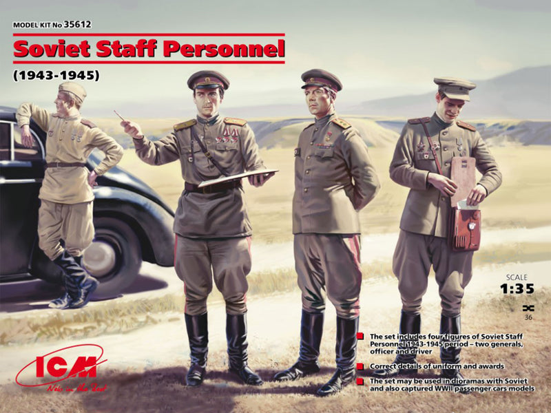 ICM 35612 1/35 Soviet Staff Personnel (1943-45) (4 Figures)