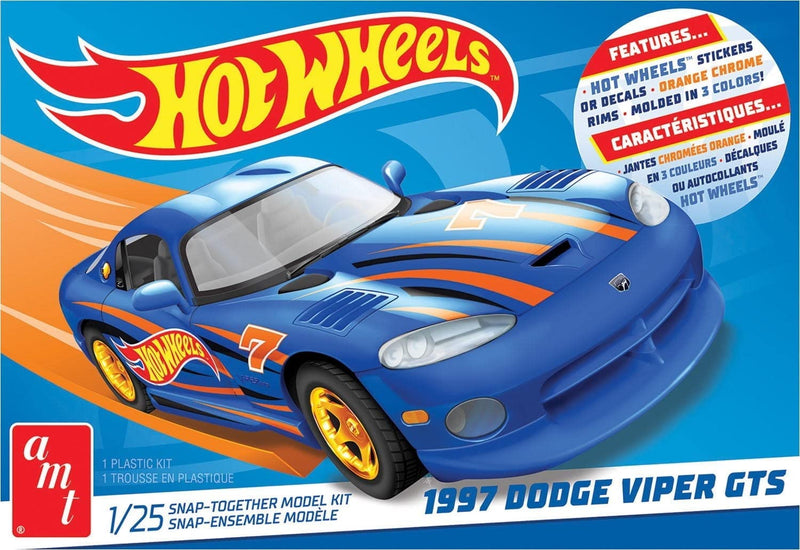 AMT 1349M 1/25 Hot Wheels '97 Dodge Viper GTS - Snap-Together