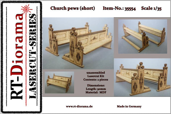 RT DIORAMA 35554 1/35 Church Pews (Short)