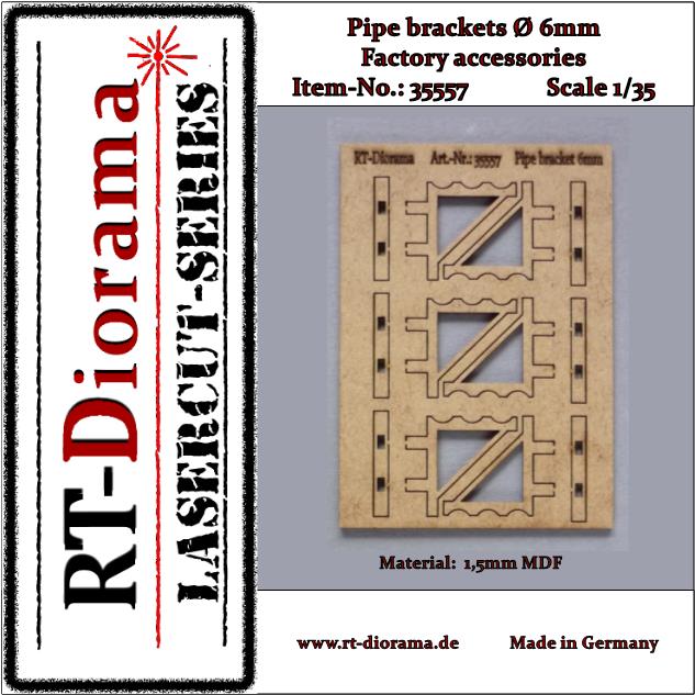 RT DIORAMA 35557 1/35 Pipe brackets (6mm)