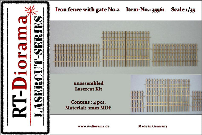 RT DIORAMA 35561 1/35  Iron fence with gate No.2