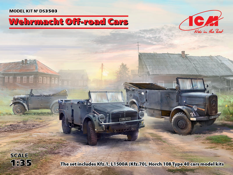 ICM DS3503 1/35 Wehrmacht Off-Road Cars Set