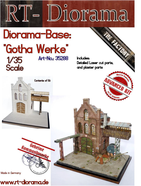 RT DIORAMA 35288 1/35 Diorama-Base: "Gohta Werke" (Upgraded Ceramic Version)
