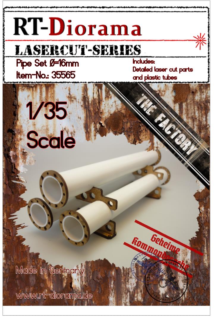 RT DIORAMA 35565 1/35 Pipe Set 16mm (3pcs.)