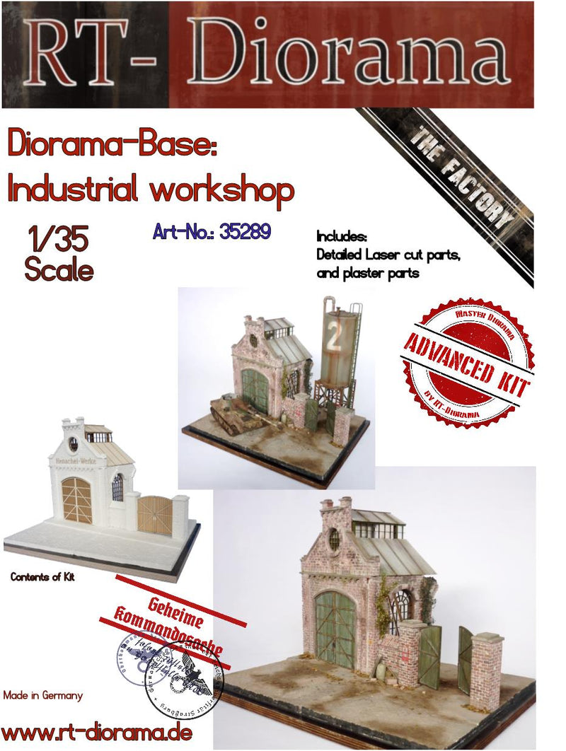 RT DIORAMA 35289 1/35 Diorama-Base: Industrial Workshop (Upgraded Ceramic Version)