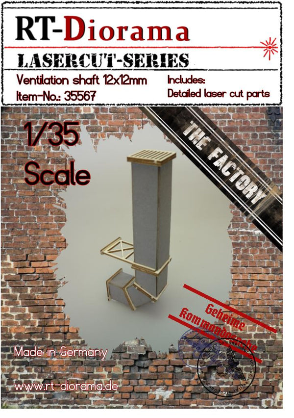 RT DIORAMA 35567 1/35 Ventilation shaft 12x12mm