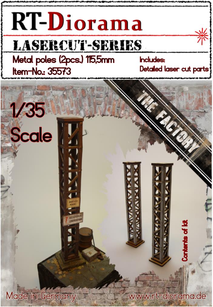 RT DIORAMA 35573 1/35 Metal poles (2pcs.) 115,5mm