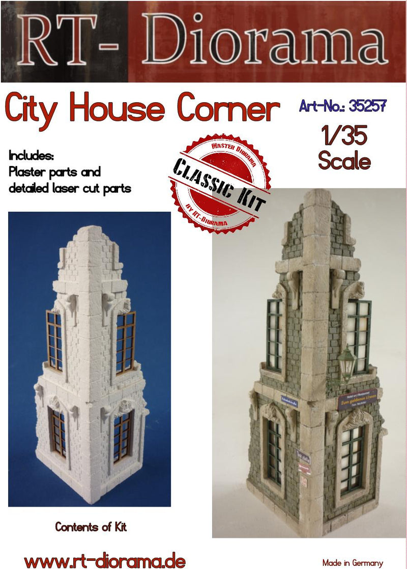RT DIORAMA 35257 1/35 City House Corner (Upgraded Ceramic Version)
