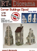 RT DIORAMA 35255 1/35 Corner Buildings - 3 pcs (Upgraded Ceramic Version)