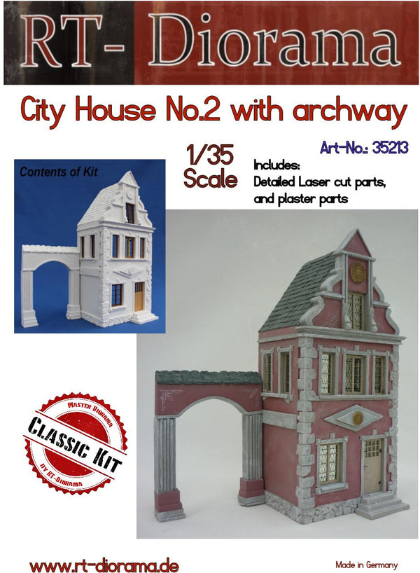 RT DIORAMA 35213 1/35 City House No.2 with archway (Upgraded Ceramic Version)