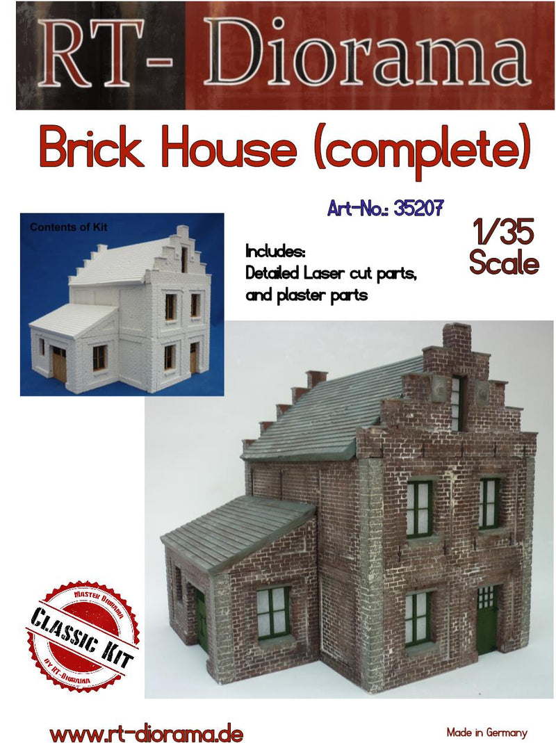 RT DIORAMA 35207 1/35 Brick House - Modular System (Upgraded Ceramic Version)