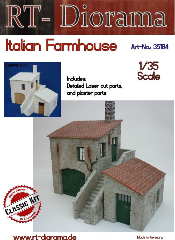 RT DIORAMA 35184 1/35 Italian Farm House (Upgraded Ceramic Version)