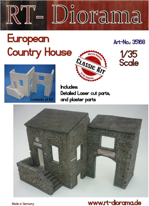 RT DIORAMA 35168 1/35 European Country House (Upgraded Ceramic Version)