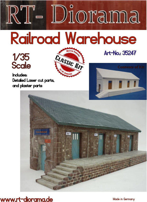 RT DIORAMA 35247 1/35 Railroad Warehouse (Upgraded Ceramic Version)