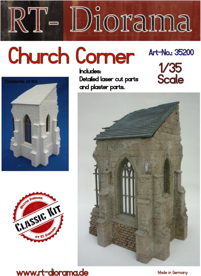 RT DIORAMA 35200 1/35 Church Corner (Upgraded Ceramic Version)
