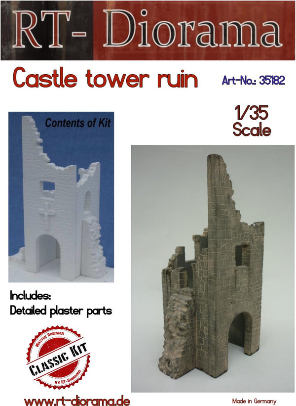 RT DIORAMA 35182 1/35 Burg-Turm Ruine (Upgraded Ceramic Version)
