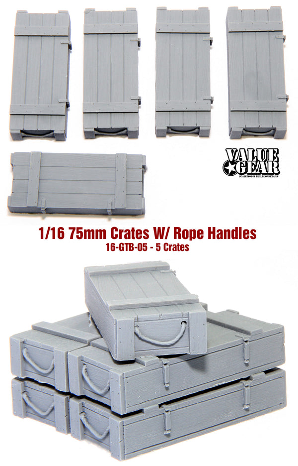 Value Gear 16GTB05 1/16 - Ammo crates w/rope handles (5 pcs.)