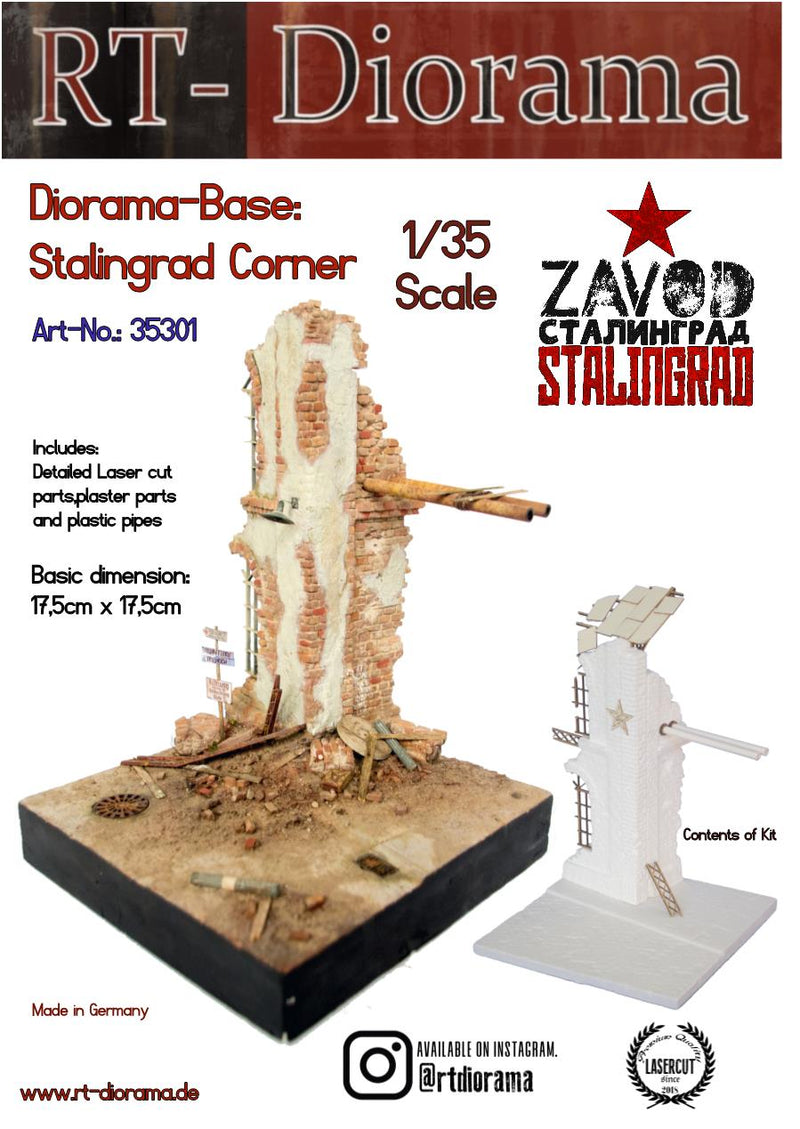 RT DIORAMA 35301 1/35 Diorama-Base: Stalingrad corner (Upgraded Ceramic Version)