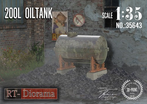 RT DIORAMA 35643 1/35 3D Resin Print: 200L Oiltank
