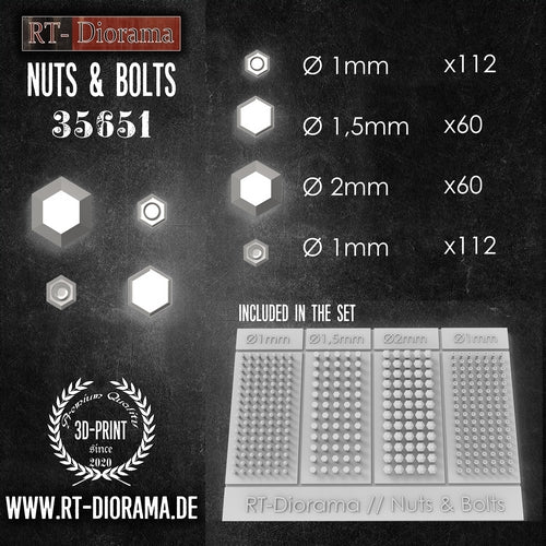 RT DIORAMA 35651 1/35 3D Resin Print: Nuts and Bolts