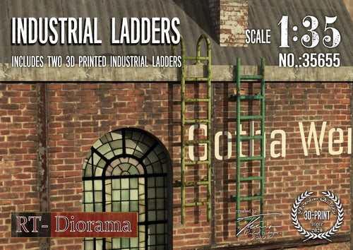 RT DIORAMA 35655 1/35 3D Resin Print: Industrial Ladders