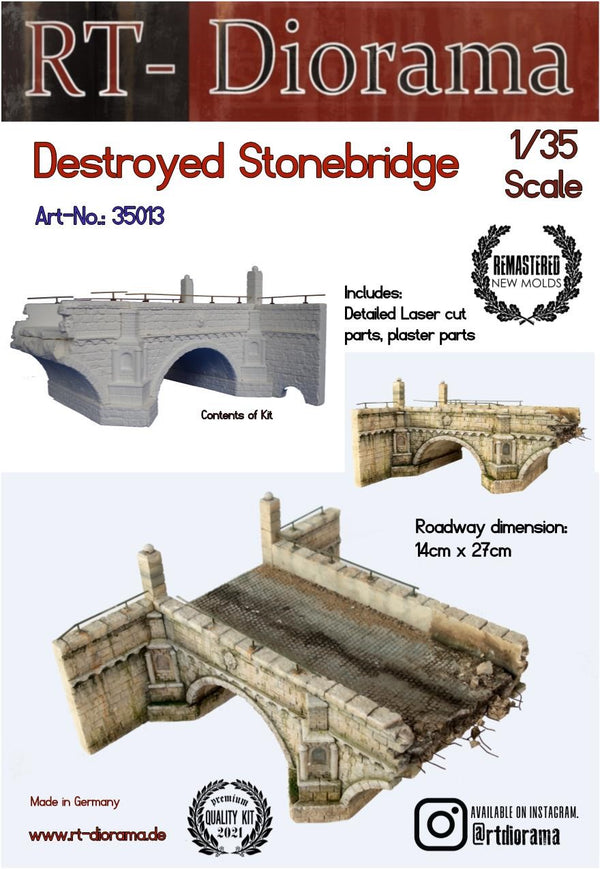 RT DIORAMA 35013 1/35 Destroyed Stonebridge (Upgraded Ceramic Version)