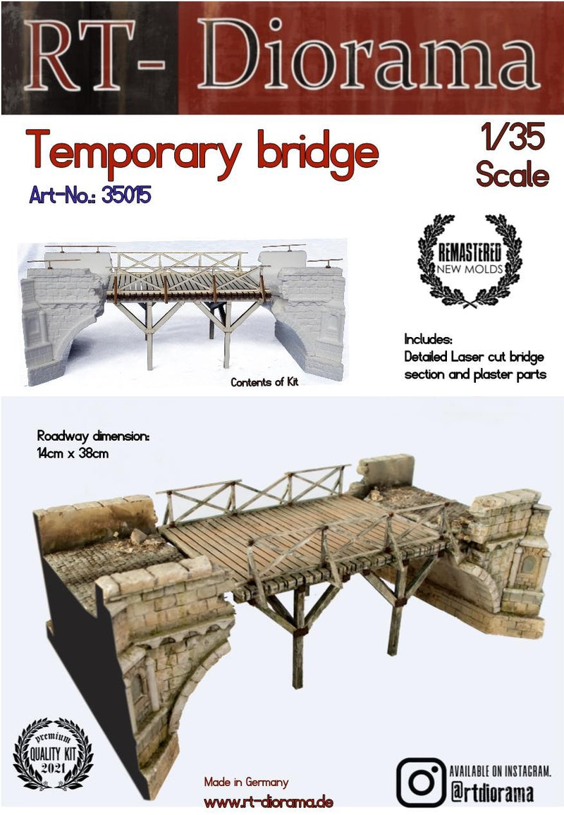 RT DIORAMA 35015 1/35 Temporary Bridge (Upgraded Ceramic Version)