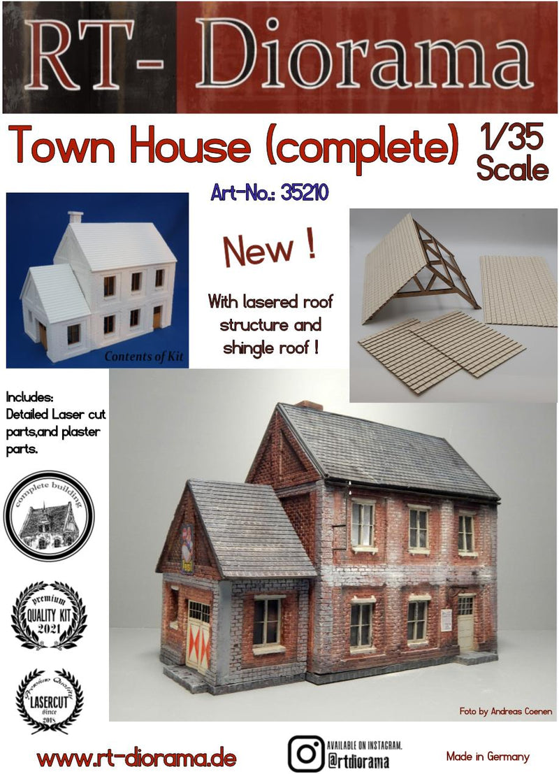 RT DIORAMA 35210 1/35 Town House - Modular System (Upgraded Ceramic Version)