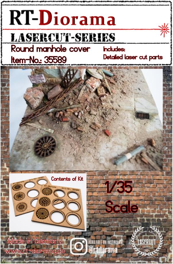 RT DIORAMA 35589 1/35 Round manhole cover