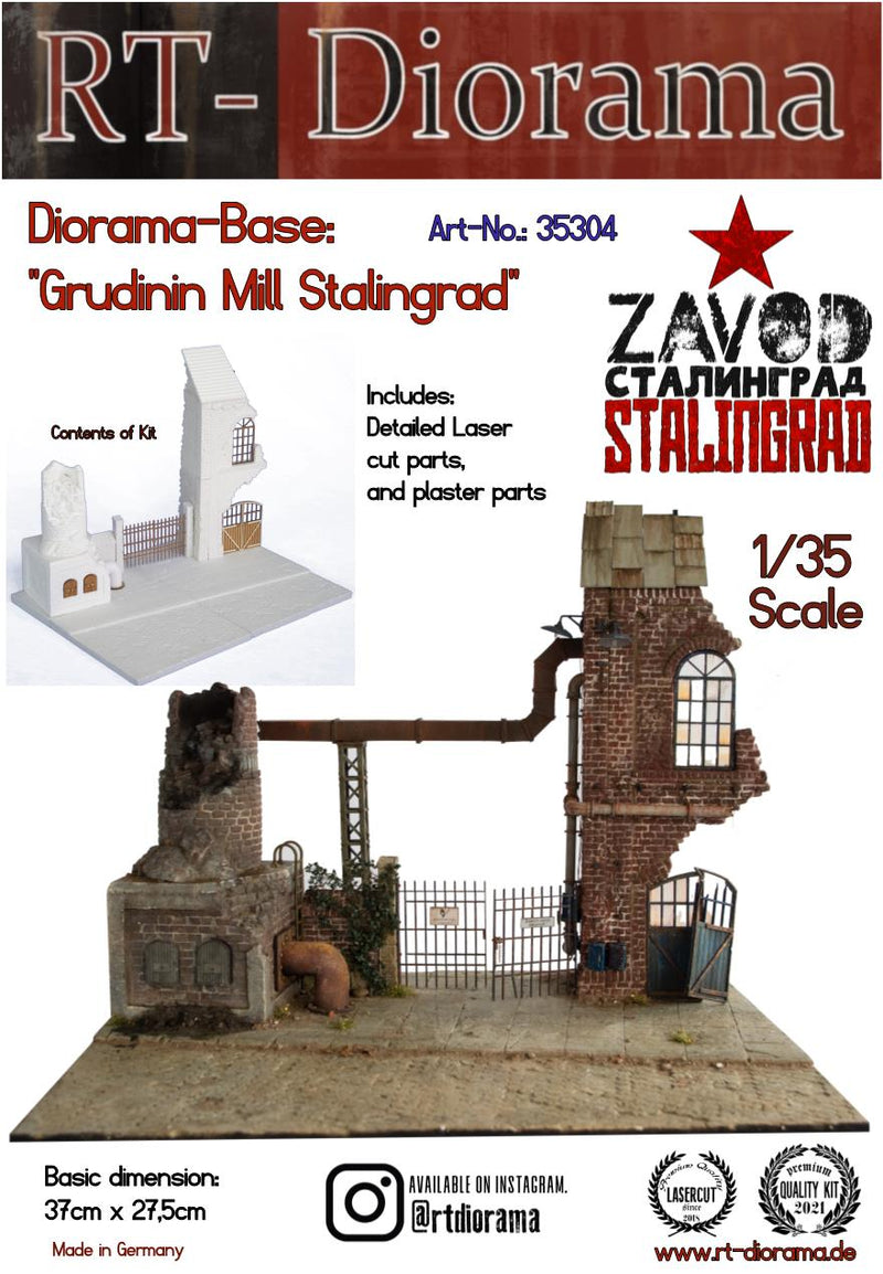 RT DIORAMA 35304 1/35 Diorama-Base: "Grudinin Mill Stalingrad" (Upgraded Ceramic Version)