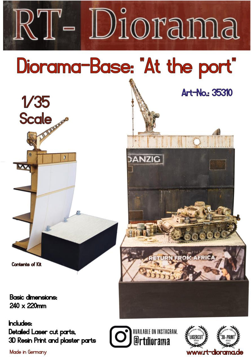 RT DIORAMA 35310 1/35 Diorama-Base: "At the Port" (Upgraded Ceramic Version)
