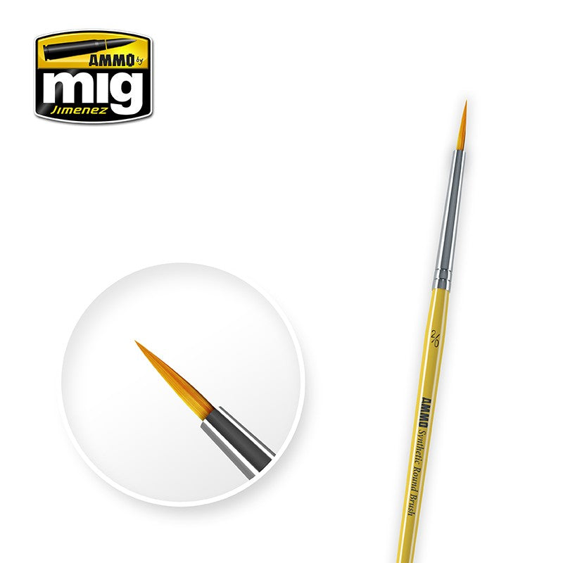 AMMO by Mig 8612 2/0 Synthetic Round Brush