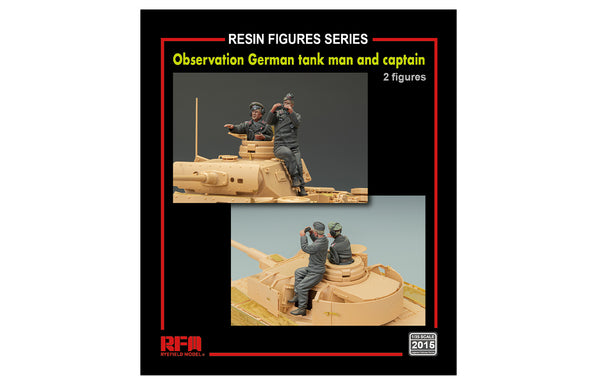 Rye Field Model 2015 1/35 Observation German Tank Man and Captain (2 Resin Figures)