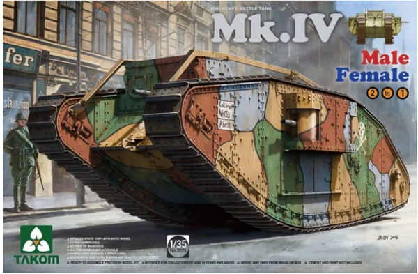 TAKOM 2076 1/35 WWI Heavy Battle Tank Mk.IV 2in1 Special Edition