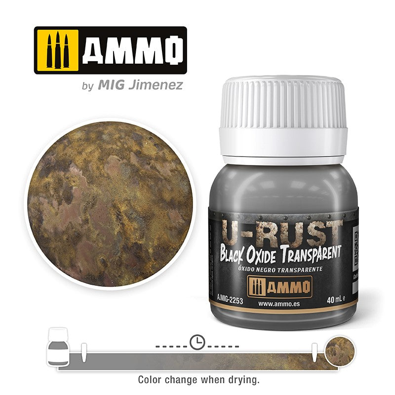 AMMO by Mig 2253 U-RUST Black  Oxide Transparent  - 40ml