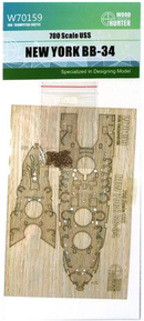 FlyHawk W70159 1/700 USS NEW YORK BB-34 (FOR TRUMPETER 06711) Wooden Deck