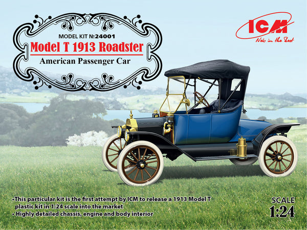ICM 24001 1/24 Model T 1913 Roadster, American Passenger Car
