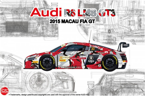 NuNu 24028 1/24 Audi R8 LMS GT3 Macau FIA GT World Cup Championship 2015