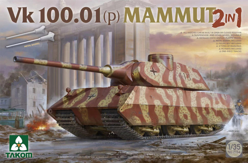 Takom 2156 1/35 VK 100.01 (p) MAMMUT (2 IN 1)