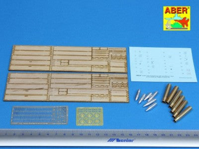 ABER 16057 1/16 Two Transport Box with Six Different 7.5cm Ammo for Pz