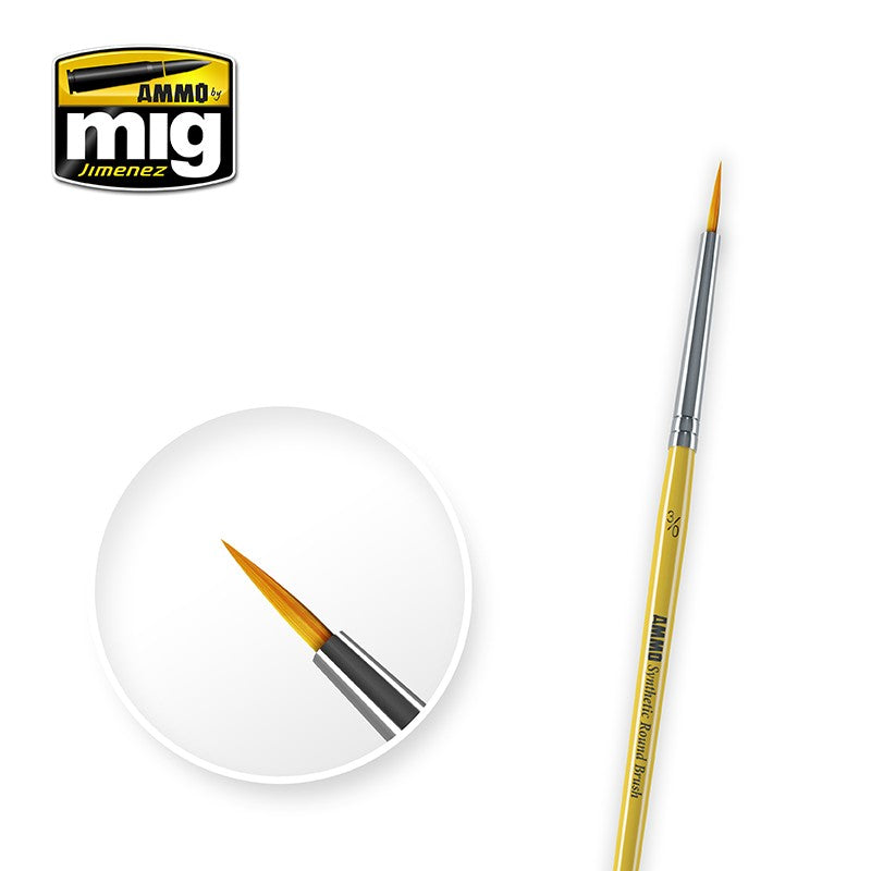 AMMO by Mig 8611 3/0 Synthetic Round Brush