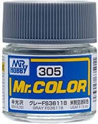 Mr. Hobby Mr. Color 305 - Gray FS36118 (Semi-Gloss/Aircraft) - 10ml