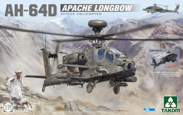 Takom 2601 1/35 AH-64D Apache Longbow Attack Helicopter