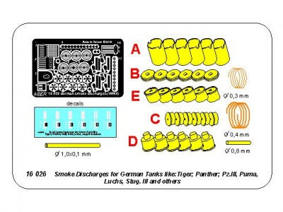 ABER 16026 1/16 Smoke Dischargers for German Tanks