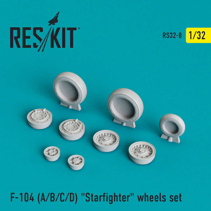 1/32 Res/Kit 32008 F-104 (A/B/C/D) Starfighter Wheel Set
