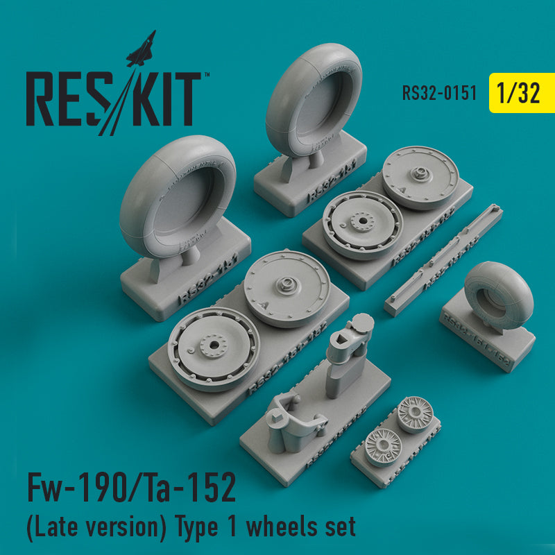Res/Kit 320151 1/32 Fw-190/Ta-152 Late Version Type 1 Wheel Set
